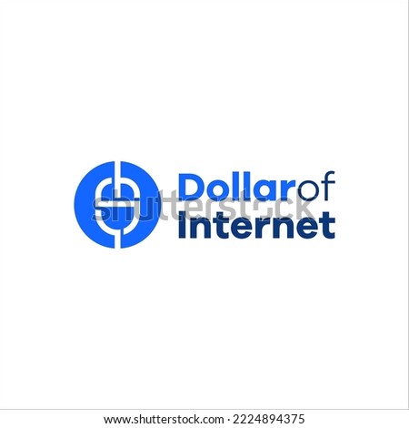 Dollar of the Internet logo. Computer mouse and dollar symbol vector template