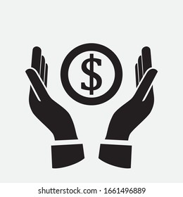 Dollar Investment Flat Vector Icon