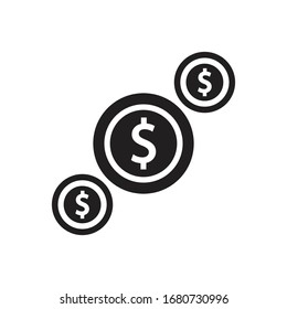 dollar - investment - money - icon vector illustration