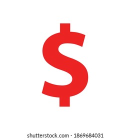 Dólar aislado en el fondo blanco