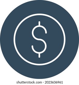 Dollar Isolated Vector icon which can easily modify or edit

