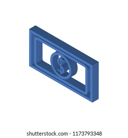 Dollar isometric left top view 3D icon