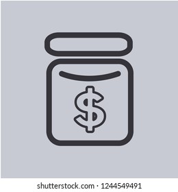dollar in jar icon