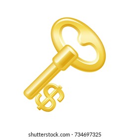 Dollar Key -  of the Realistic Icons Collection. A professional, realistic, pixel aligned icon.
