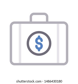 dollar kit colour line vector icon