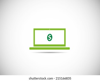 Dollar In Laptop Notebook