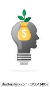 dollar and light bulb icon. new and creative business idea and money concept. editable vector design.

