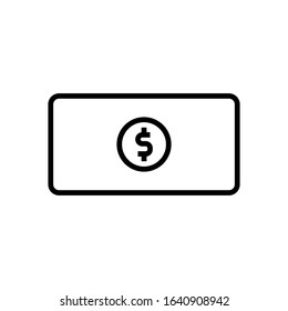 dollar line art vector icon - ui icon vector