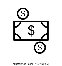 Dollar line icon