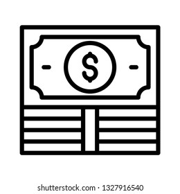 dollar line icon 