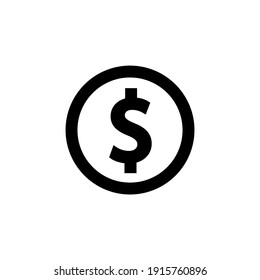 Dollar line icon, earning symbol. Editable stroke. simple illustration mobile concept app line icon and web design. Editable stroke. Design template vector