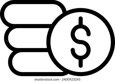 Vektorgrafik der Dollarlinie