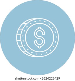 Dollar Line vector Icon Design