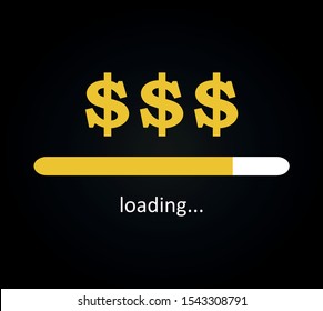 Dollar loading, money coming to me background template