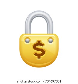 Dollar Lock -  of the Realistic Icons Collection. A professional, realistic, pixel aligned icon.