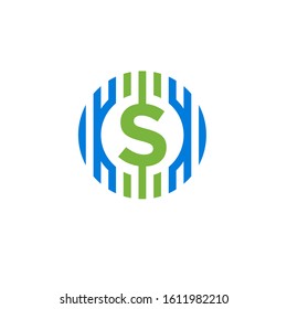 dollar logo design simple modern template