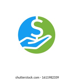 dollar logo design simple modern template
