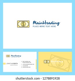 Dollar Logo design with Tagline & Front and Back Busienss Card Template. Vector Creative Design