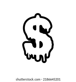 Dollar Logo Patches Style Streetwear Design Black Color Commercial Use