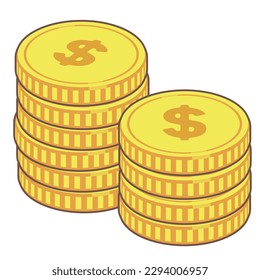 Dollar mark coin illustration material