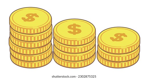Material de ilustración de la moneda de marca del dólar