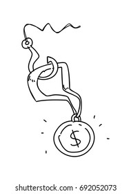 dollar medal doodle