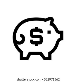 Dollar mini line, icon, background and graphic. The icon is black and white, linear  flat, vector, pixel perfect, minimal, suitable for web and print. 