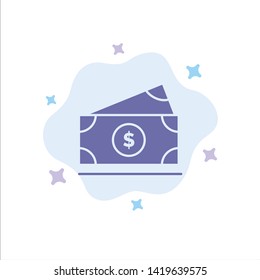 Dollar, Money, American, Usa Blue Icon on Abstract Cloud Background