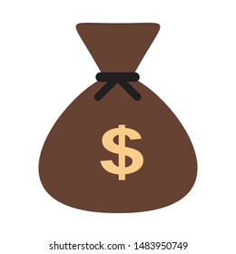 dollar money bag icon. Logo element illustration. dollar money bag design. dollar money bag concept. Can be used in web and mobile