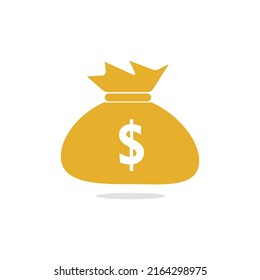 Dollar Money Bag Icon Vector Illustration, Currency Vector Design, Online Transactions, Online Banking, Business and financial transactions