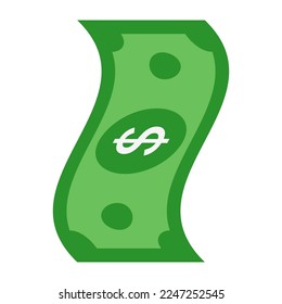 Icono de los billetes de dinero en dólares. ilustración vectorial.