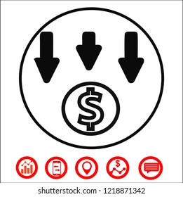 DOLLAR MONEY CAS VECTOR ICON