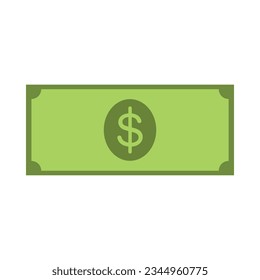 Dollar money cash bill illustration vector.