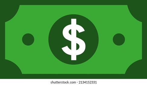 Dollar money cash flat vector icon dollar sign concept