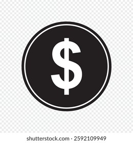 Dollar money coin icon.  Money icon. Dollar icon. Coins stack icon with dollar symbol. Money pay, Financial and Business concept.