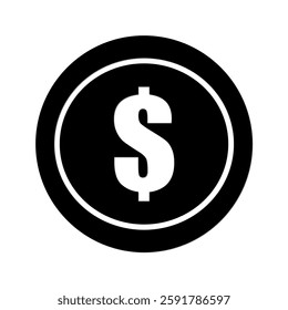 Dollar money coin icon. Flat illustration of dollar money coin vector icon for web design. Money icon. Dollar icon