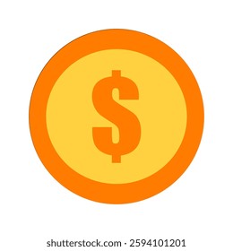 Dollar money coin icon. Flat illustration of dollar money coin vector icon for web design. Money icon. Dollar icon