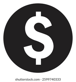 Dollar money coin icon. Flat illustration of dollar money coin vector icon for web design. Money icon. Dollar icon