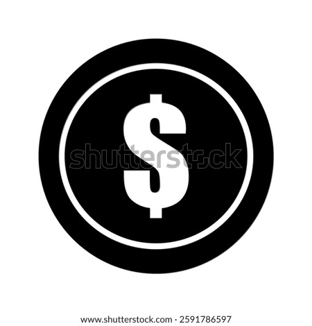 Dollar money coin icon. Flat illustration of dollar money coin vector icon for web design. Money icon. Dollar icon