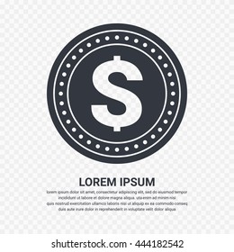 Dollar money coin icon - Vector