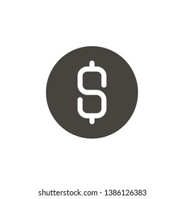 Dollar, money, coin vector icon. Simple element illustrationDollar, money, coin vector icon. Material concept vector illustration.