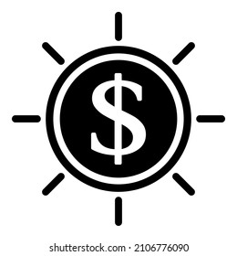 Icono De Moneda De Dinero En Dólar Aislado En Fondo Blanco