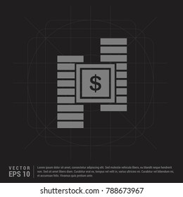 Dollar money icon - Black Creative Background
