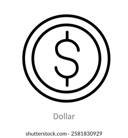 Dollar and money icon concept