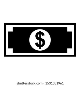 Dollar money icon design. Dollar money icon in trendy flat style design. Vector illustration.