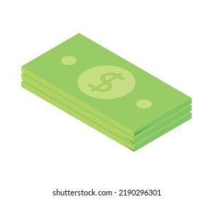 dollar money icon flat isolated