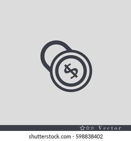 Dollar money icon. Flat Vector illustration