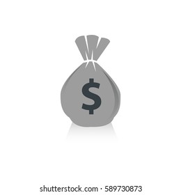 Dollar Money Icon Isolated Symbol. Flat Design for Mobile or Dekstop