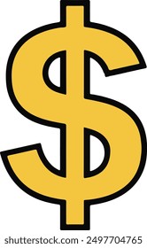 Vector de signo de dinero de dólar de icono de dinero de dólar