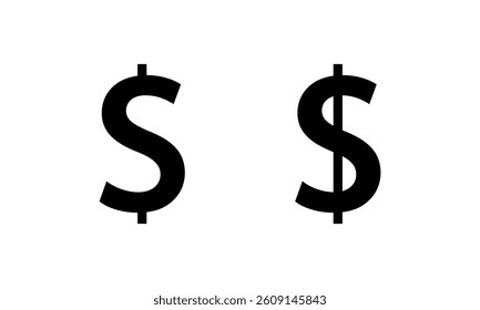 Dollar, money icon in trendy style. USD currency sign symbol